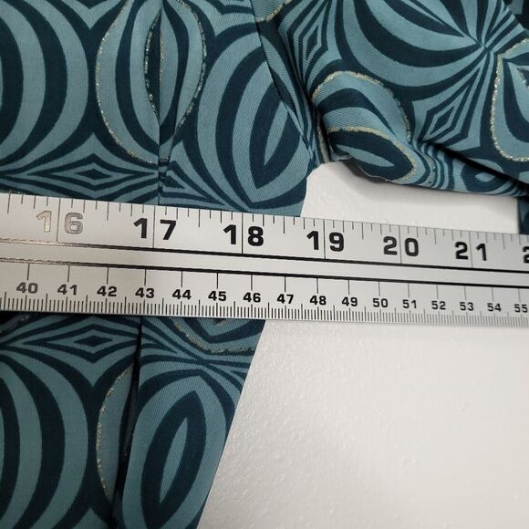 Vintage y2k 2000s psychedelic faux wrap girlies retro v neck tunic blouse medium - Picture 5 of 6